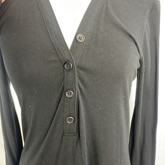 James Perse Black Button Front Long Dress - Picture 5 of 6